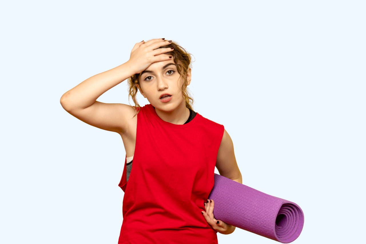 yoga instructor confused